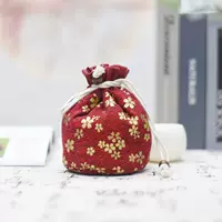 Pin Cup Cup сумка для хранения китайского стиля ретро утолщенный двухслойный одиночный стакан тканевая сумка