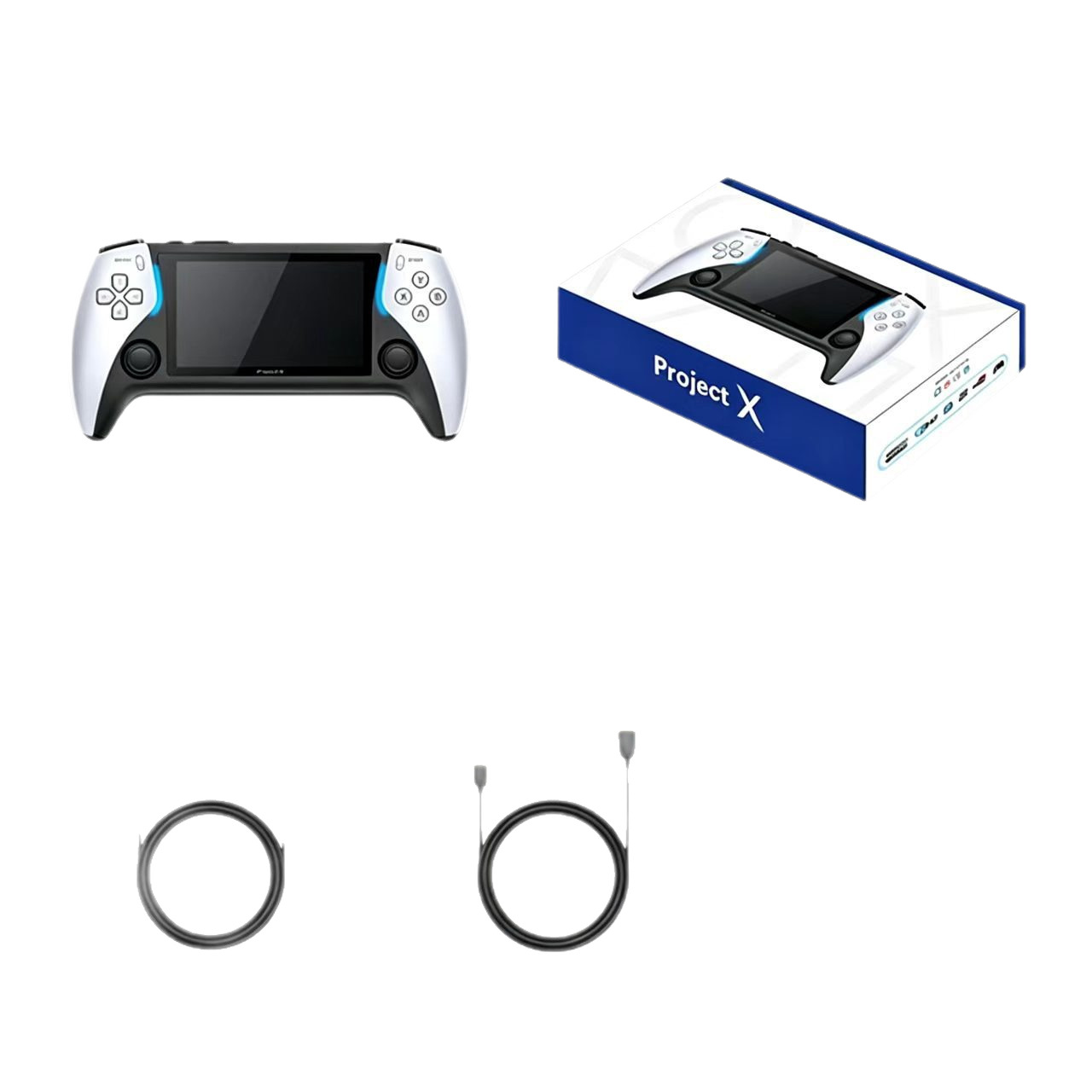 Nuevo producto transfronterizo de comercio exterior PROJECTX consola de juegos portátil soporta PS1 salida de alta definición de arcade doble juego
