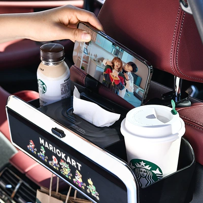 back hook with small table | Car tissue box/set