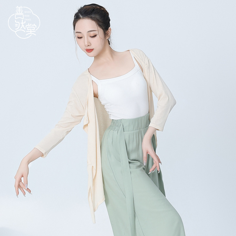 Shanran Tang modern dance cardigan practice clothes long-sleeved shirt classical dance clothes Chinese Dance Top training clothes for women
