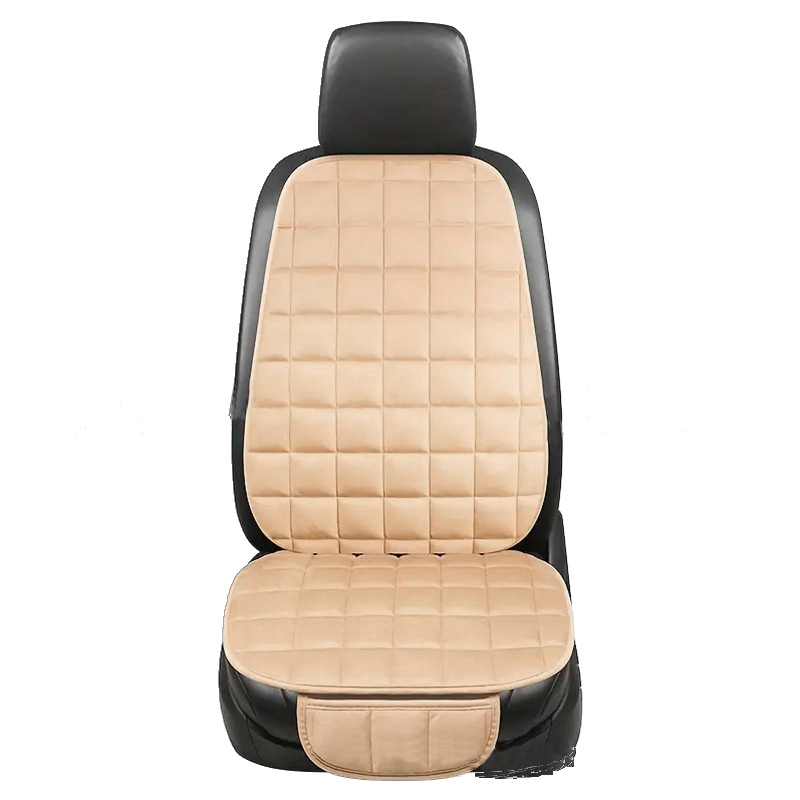 Cushion Universal Front — Universal Seat cushion, seat cover - beige-single-seat-square-cushion-backrest-universal