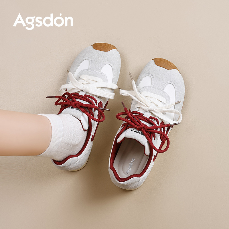 Augu Shiden retro zapatos de entrenamiento de mujeres 2025 nuevo otoño de suela gruesa ballet Gump zapatos deportivos hermosos zapatos casuales