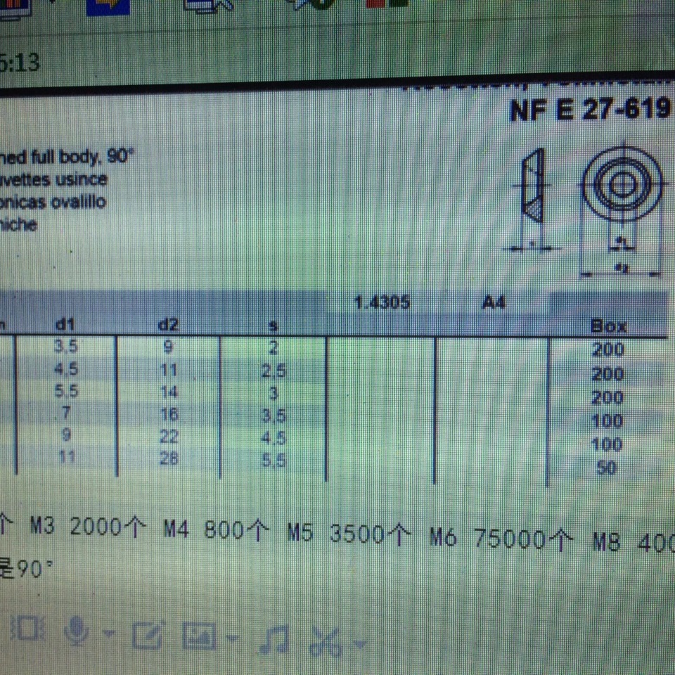 NF E 27-619不锈钢SS304/316/316L欧标沉头/凹凸/垫圈/垫片