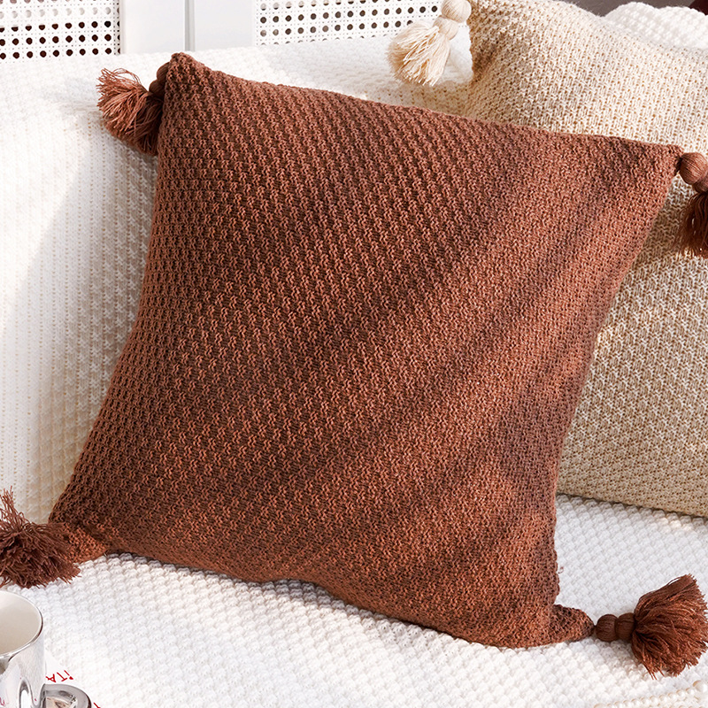 Retro de alta sensación asiento de dormitorio sofá almohada cojín almohada cubierta bohemia casa suave sofá almohada cubierta