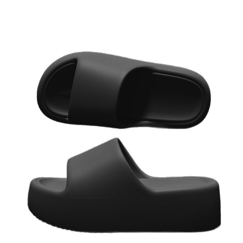 6.0cm piso de mierda sensación de fondo grueso aumento de altura Eva zapatillas de verano para mujeres pequeñas zapatillas frías anti-deslizante de fondo suave