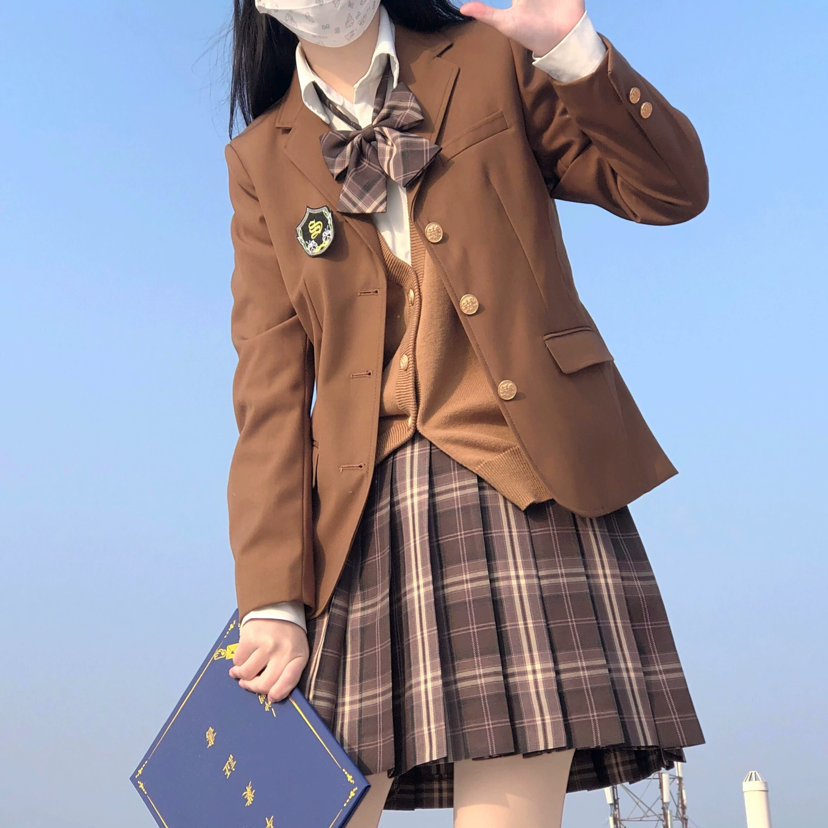 Коричневый длинный костюм на трех пуговицах, коричневый костюм JK, куртка, кофейный костюм, студенческая осенне-зимняя форма в японском стиле