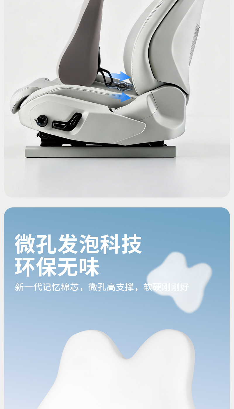 Car Lumbar Support Cushion Memory Foam Long Sitting Ergonomic Office Backrest Cushion Lumbar Support