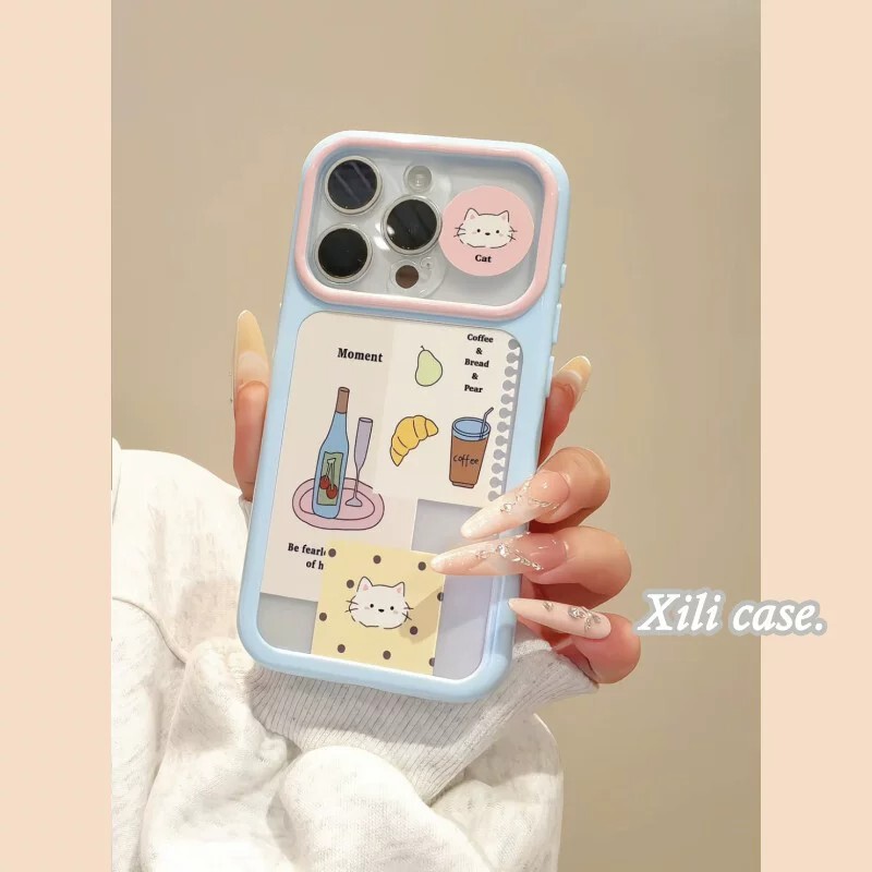 Collage Coffee Croissant Puppy Phone Case for iPhone 17 PRO MAX, New Model 16 PRO MAX/15/14 Collage Coffee Croissant Puppy Phone Case for iPhone 17 PRO MAX, New Model 16 PRO MAX/15/14