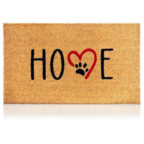 Amazon temu alambre material coco marrón inglés amor gatos y pájaros en la alfombra de la puerta antideslizante alfombra de entrada