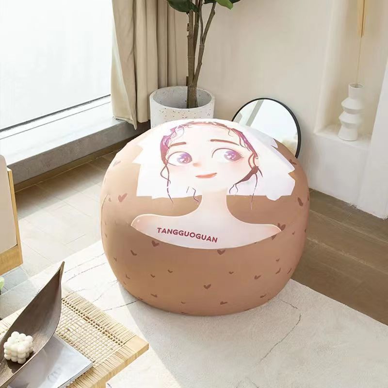 Juvenil famoso en línea envió sofá perezoso de dibujos animados bags de frijol dormitorio único ventana flotante sillón sala de estar granular almuerzo