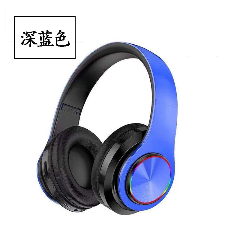 B39 auriculares Bluetooth auricular inalámbrico luminoso colorido respiración Tarjeta de luz-inserción plegable subwoofer auriculares Bluetooth