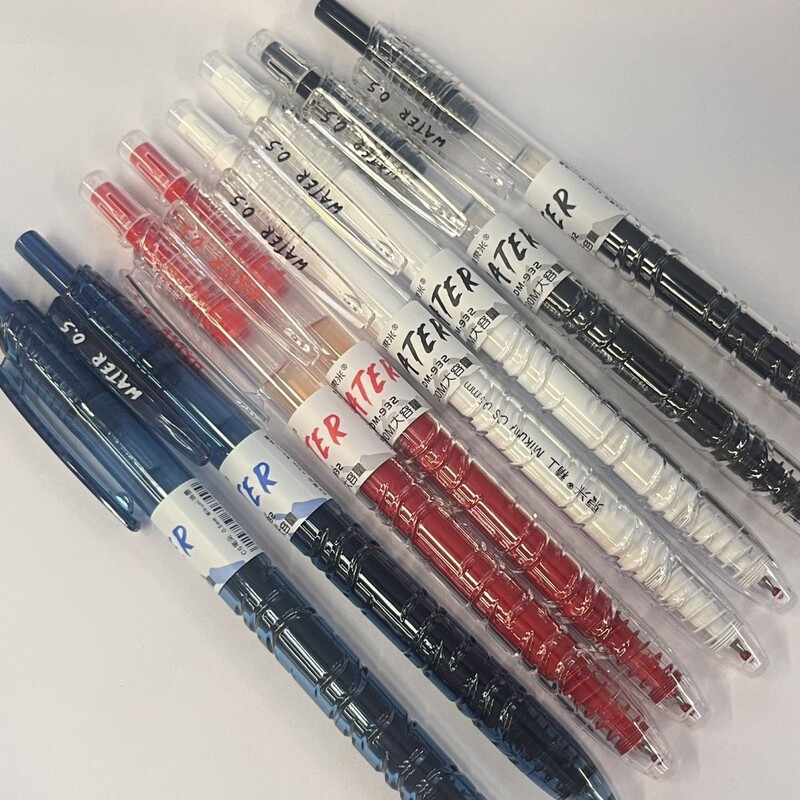 Exam Practice Pen Dongmi 932 Pet Bottle Retractable Gel Pen, High Aesthetic Value, Quick-Drying, Cs Pen Tip, Student Black Pen