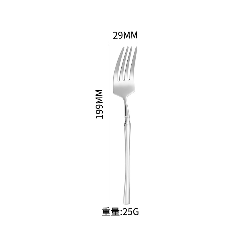 Juego de cubiertos de acero inoxidable diseño delgado de cintura pequeña, 4 piezas en caja de regalo – venta transfronteriza.