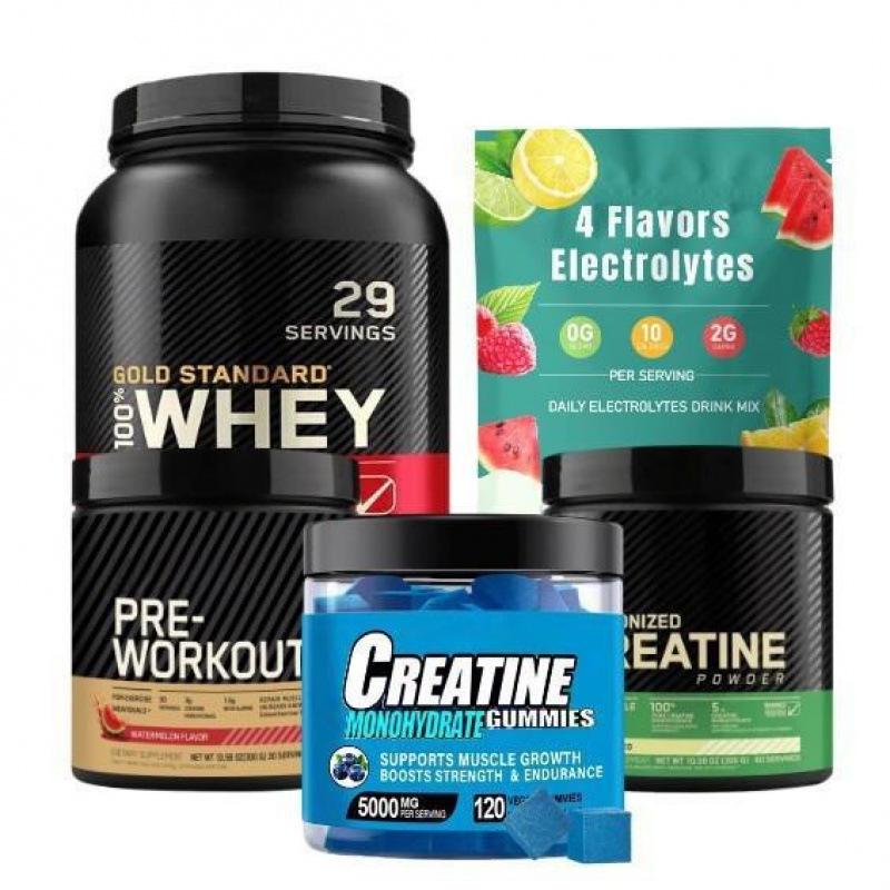 In-Stock Source Manufacturer Whey Protein Powder Creatine Monohydrate Powder Pre-Workout Supplement Powders Cross-Border Hot Selling
