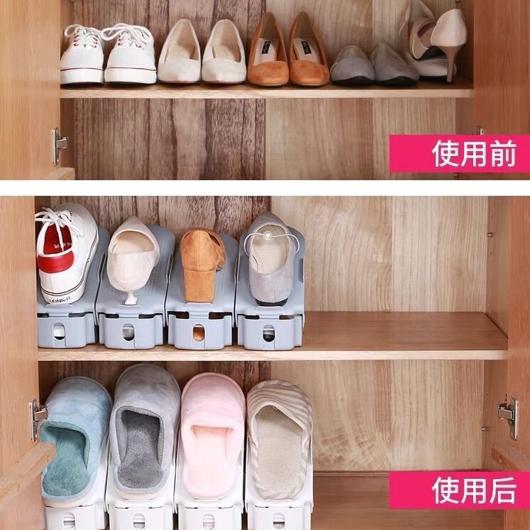 두꺼운 신발 보관 조정 가능한 신발 캐비닛 랙 통합 새로운 플라스틱 신발 구멍 가정용 신발 보관