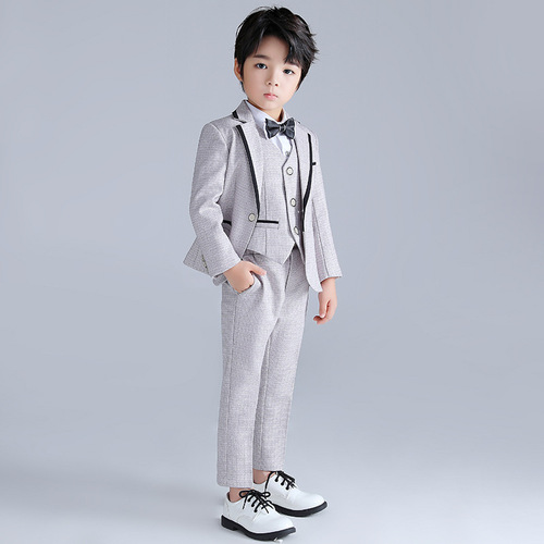 Children's dress autumn new Korean style suit suit boy piano stage host speech performance clothing on behalf of