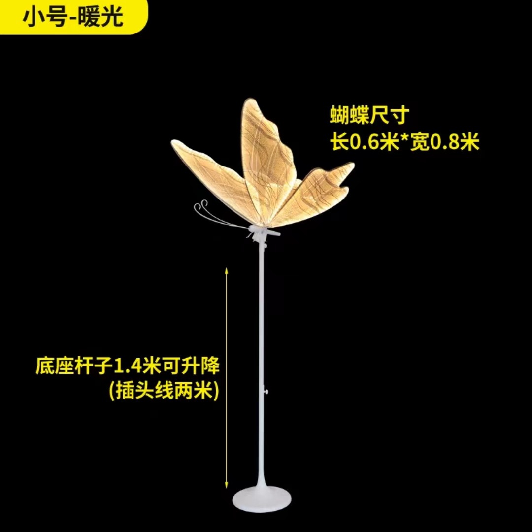 Boda apoyos diseño luminoso mariposa alas etapa decoración techo colgante boda plomo carretera escena adornos