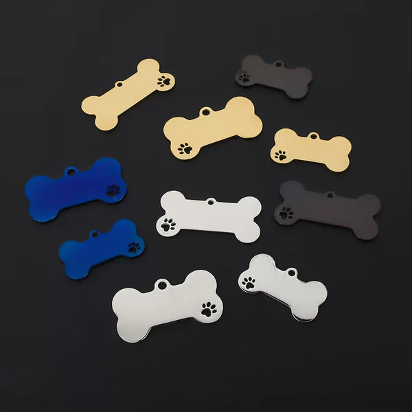 European and American stainless steel military tag necklace metal dog tag pendant blank material wholesale logo lettering factory wholesale