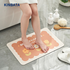 Japanese kinbata bathroom absorbent floor mat non-slip bathroom absorbent mat soft diatomaceous earth small carpet for home use