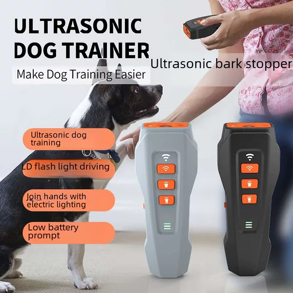 Cross-border Explosions Ultrasonic Barking Stop Anti-dog Barking Artifact Charging Variable Frequency LED Flash Light Portable Dog Trainer