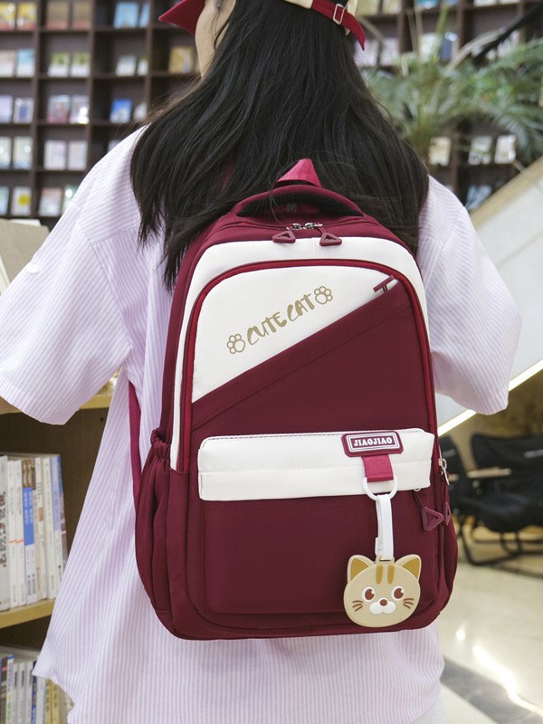 Nuevo estilo universitario casual mochila simple moda tendencia mochila linda estudiante de secundaria mochila de gran capacidad niñas