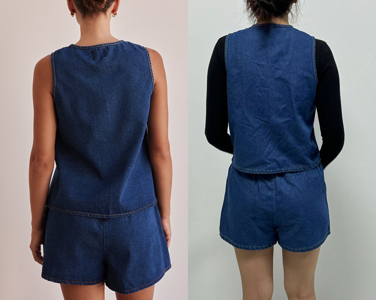 182g Weight Sleeveless Sleeve Length Cotton, Polyester, Denim Fabric Type Shorts Co-ord Set Sets Type 2 Pieces Set, 1 PCS/Package Quantity Holiday, Banquet, Selfie Occasion Round Neck Neckline Pocket Function Regular Fit Fit Type Solid Color Pattern Summer Season Women's Gender Casual, Elegant, Streetwear Style Holiday Banquet Selfie Women's Casual Elegant Streetwear Solid Color Cotton Polyester Denim Shorts Co-ord Set Shorts Sets 1