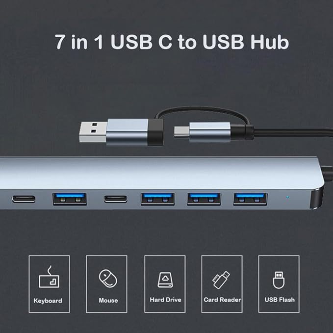 ノートパソコン用USB拡張Type-Cドッキングステーション、マルチインターフェースHUBコンバーター、ハブ、高速伝送|undefined