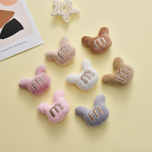 Cartoon mouse head plush brooch animal doll pin bag jewelry pendant fabric brooch DIY accessories
