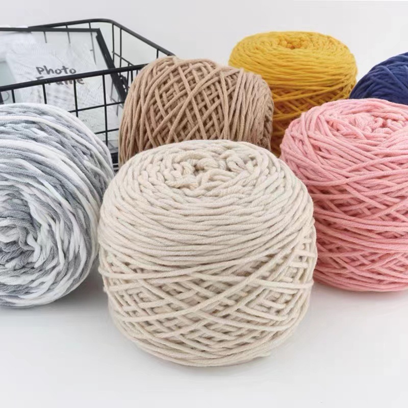 皇尚自编织围巾毛线团情人牛奶棉粗线手工diy送男友8股情人棉