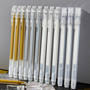 Amazon's New Gold, Silver and White Three-Color Art Highlight Pen Student Hand-Painted Sketch Hook Line Black Card DIY Graffiti Pen