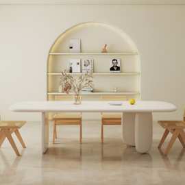 北欧实木餐桌椅组合现代简约小户型家用餐厅饭桌长桌设计师办公桌