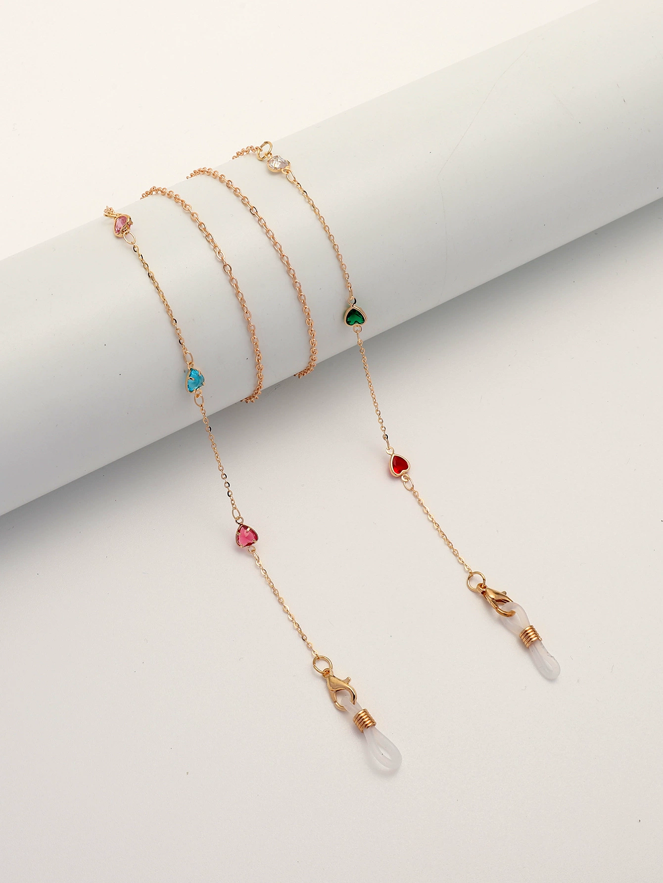 Мода цепи цвет персик сердце стекло очки цепи анти-потерянный цепи трансграничной Золотой маске цепи