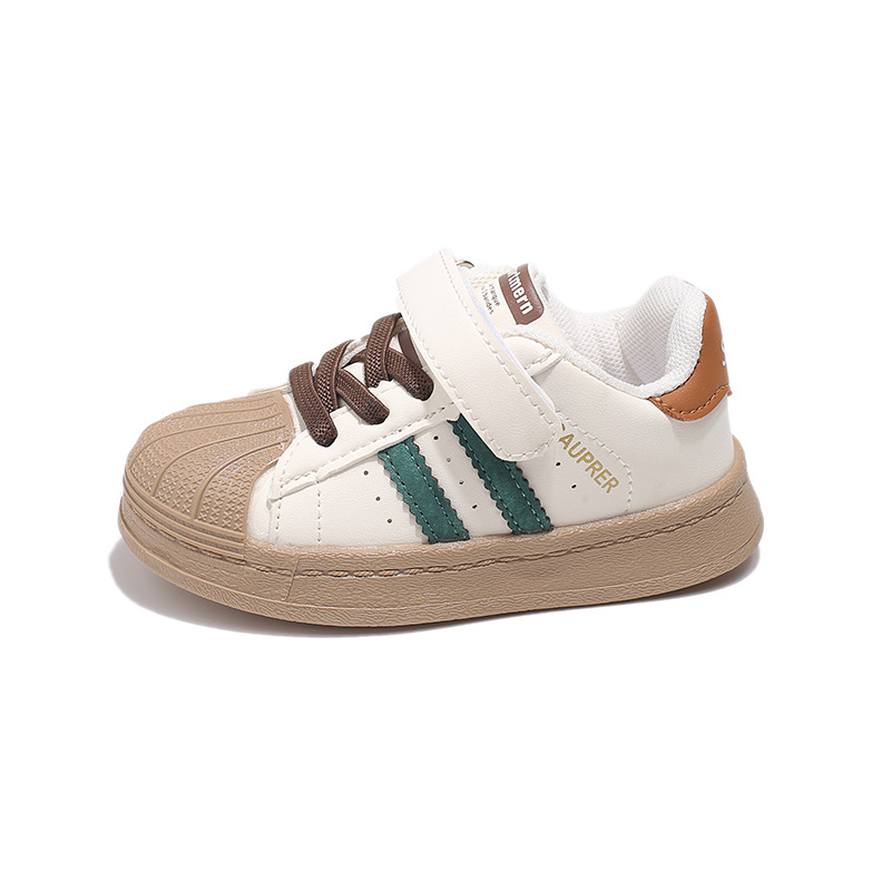 Zapatos infantiles zapatos deportivos para bebés de hombres y mujeres zapatos casuales con conchas antideslizantes suaves zapatos blancos pequeños zapatos