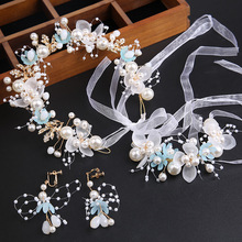 亚马逊跨境热销新款儿童头饰韩版森系花童花环女童发饰表演发箍