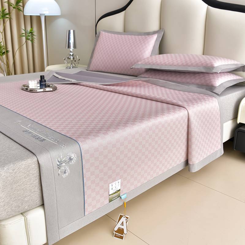 체커보드-아이스실크 쿨링매트(핑크)