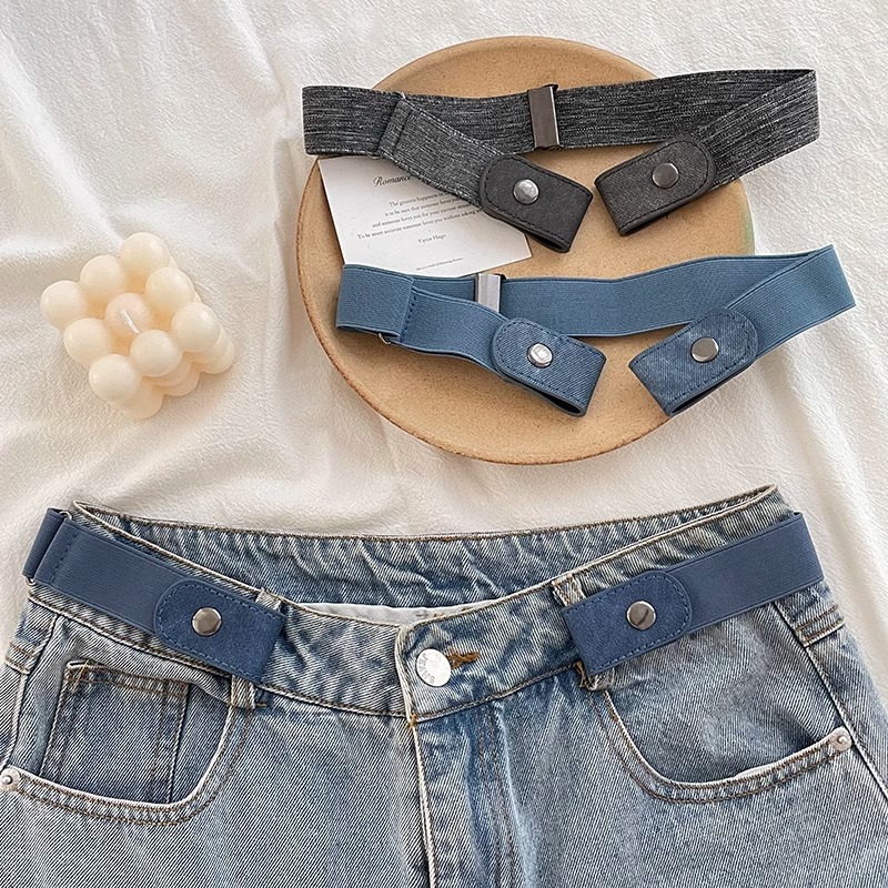 Pantalones cintura tamaño ajuste hebilla cintura apretado artefacto perezoso elástico entrenamiento militar cinturón Mujer Denim cintura cinturón de apriete