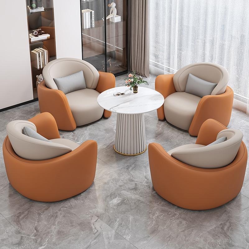 Mesa y silla de negociación sala de estar de lujo ligero sala de estar moderna mesa de recepción mesa de negociación oficina de ventas salón de belleza recepción