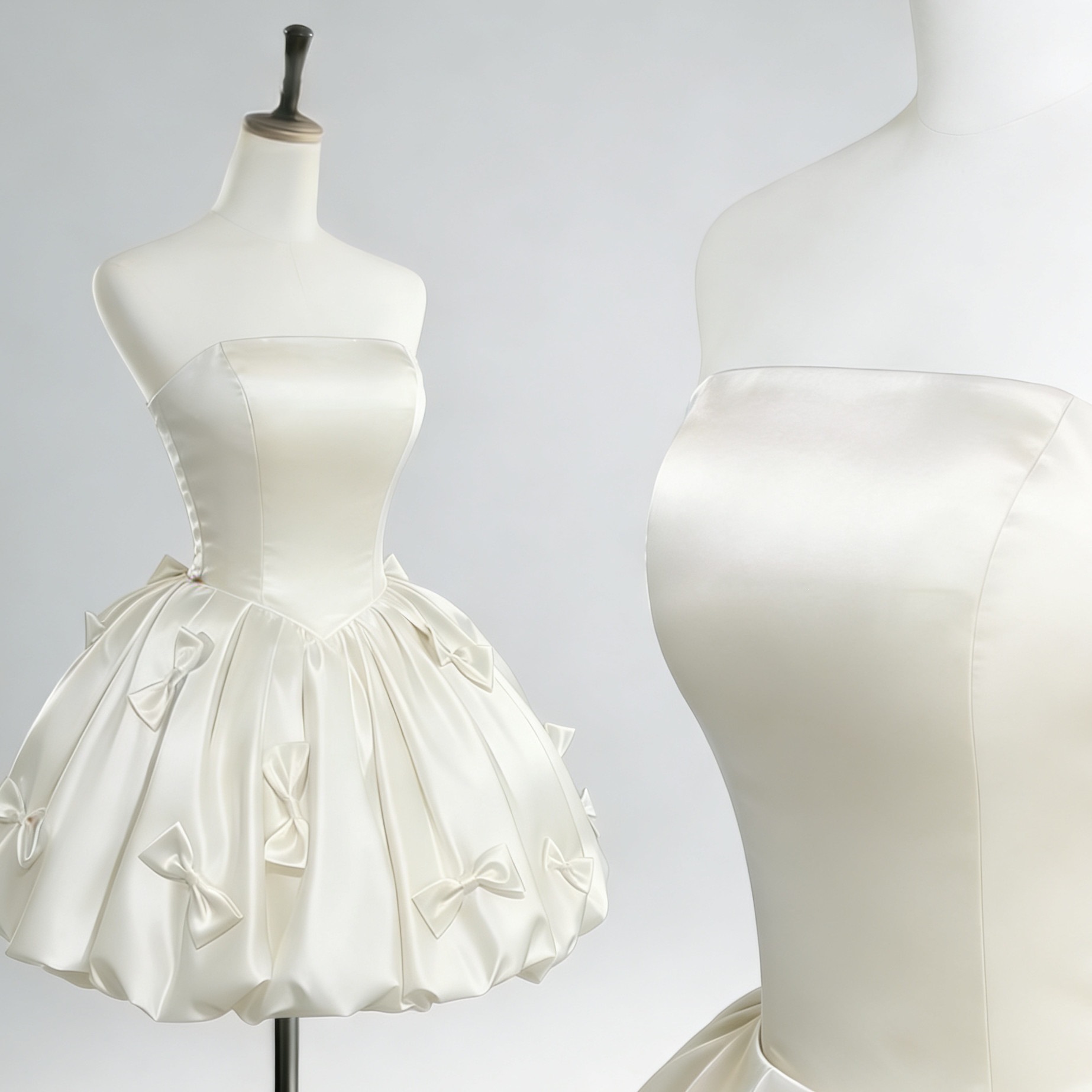 tube top with bow