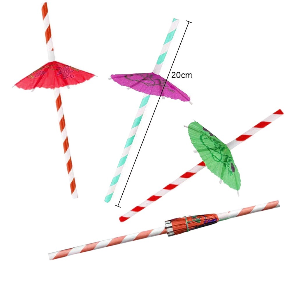 Decoración de fiesta transfronteriza hawaiana paja fruta paraguas palo 3D panal palo sandía palo piña