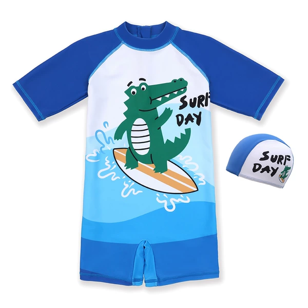 Blue crocodile print