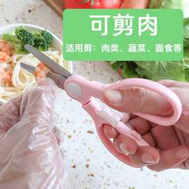 宝宝辅食剪刀家用不锈钢套装厨房工具婴儿食物面条剪肉便携小