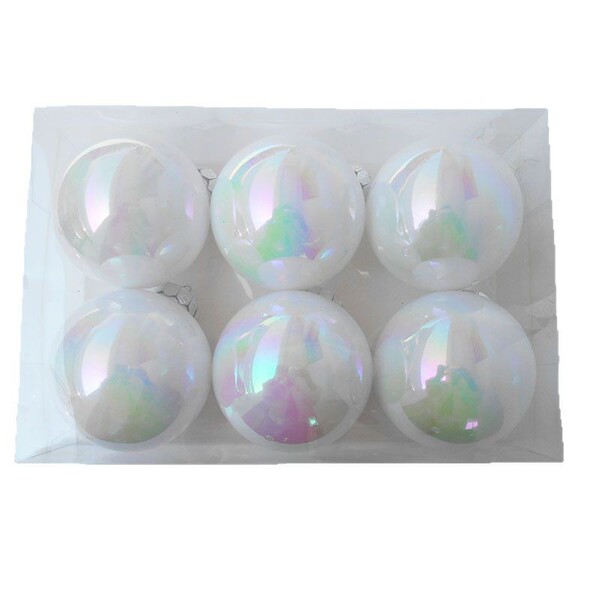 6cm/7cm/8cmPET white fantasy ball Christmas decoration colorful…
