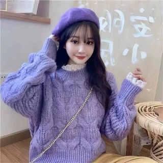 2026温柔风麻花毛衣女秋冬2026年新款宽松显瘦厚外穿针织衫上衣女