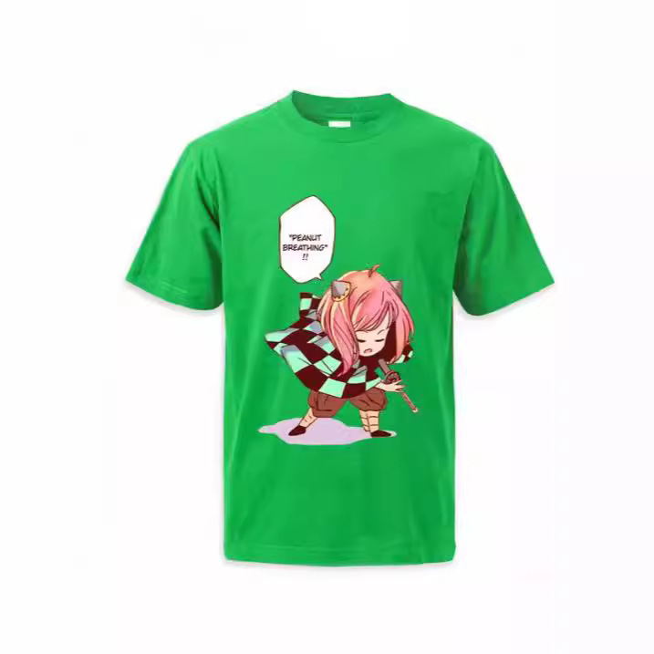 Japanese cartoon men and women kawaii anime Anya Forger Spy X Family summer fashion T-shirt