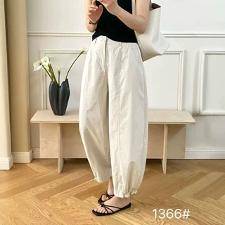 韩版小清新 纯色高腰显瘦一粒扣百搭休闲九分裤女小脚裤显瘦 批发
