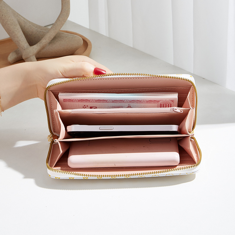 Neuer langer Reißverschluss für Damen, modische Vintage-Geldbörse mit mehreren Kartenfächern und Handytasche_voghion.com
