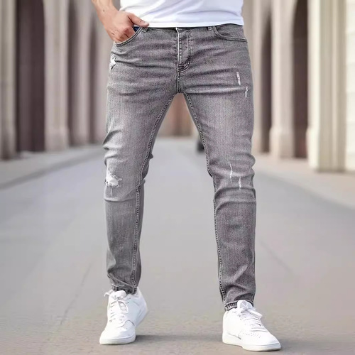 Cross-border selected quality goods Men's American stretch mini-jeans Amazon tight jeans for men