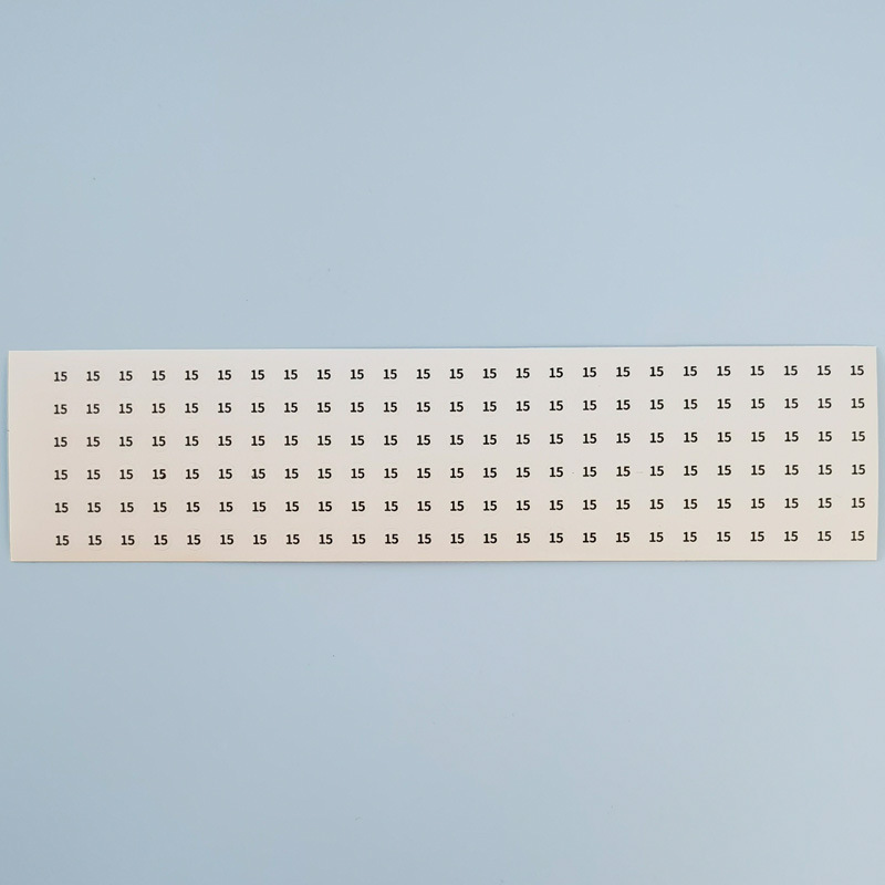 サークル番号デジタルステッカー透明黒字サイズデジタルライブラウンドpvc 5mmステッカーリングブレスレット|undefined