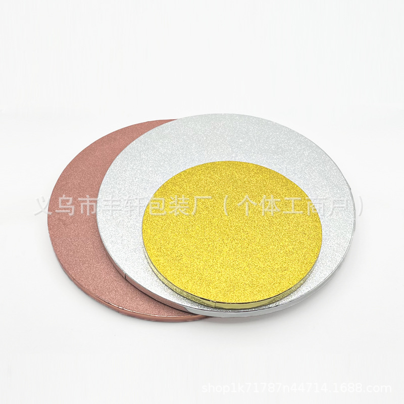 Comercio exterior productos de panadería de 10 pulgadas base de pastel de color cebolla dorado esmerilado textura de papel corrugado proveedor de base de pastel al por mayor