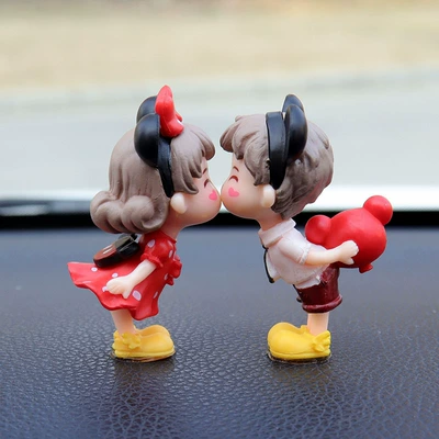 Car Ornaments Cute Mickey Car Couple Ornaments Car Supplies Explosive Car Interior Ornaments Women (Car ornaments) - mickey-lovers-match-4-non-trace-glue